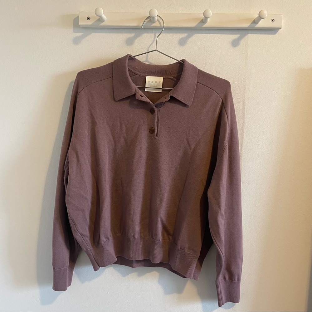 Demy by Demylee long sleeve polo merino NWOT